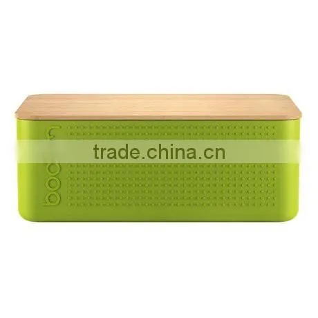 Food Container, Bread Box With Bamboo Lid