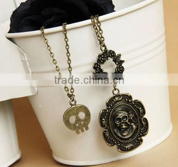 MYLOVE flower skull sweaterchain long necklace vampire MLSC-22