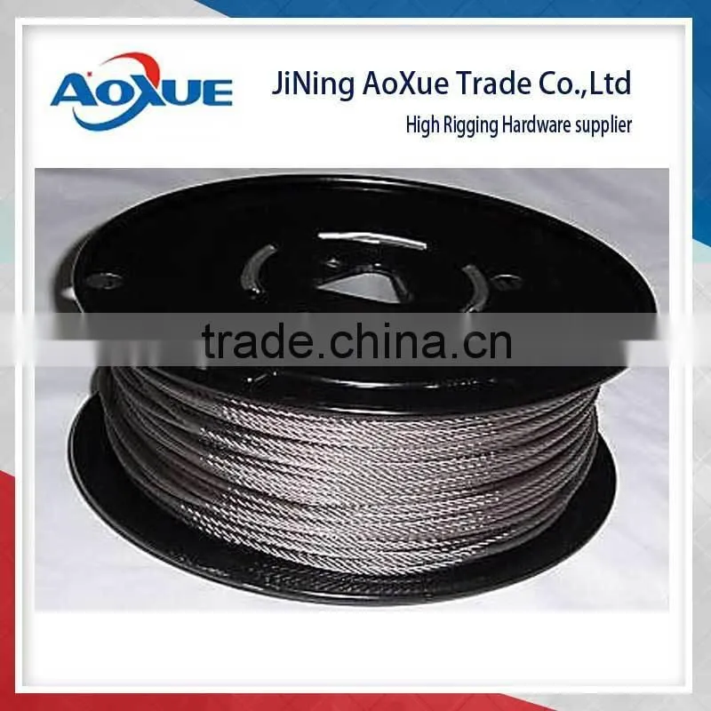 1*9 construction 304 Stainless Steel Wire Rope Cable, 3/16, 7x19, 100 ft