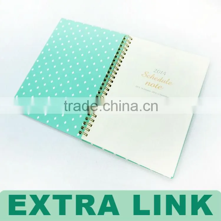 Ring spiral binding schedule notebook printing