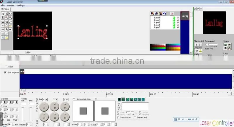 1W RGB 25kpps SD Card ILDA Animation Laser Light