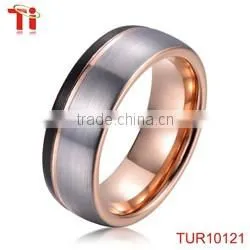 new fashion costume jewelry engagement wedding ring tungsten carbide stainless steel inlay wooden ring mens bands