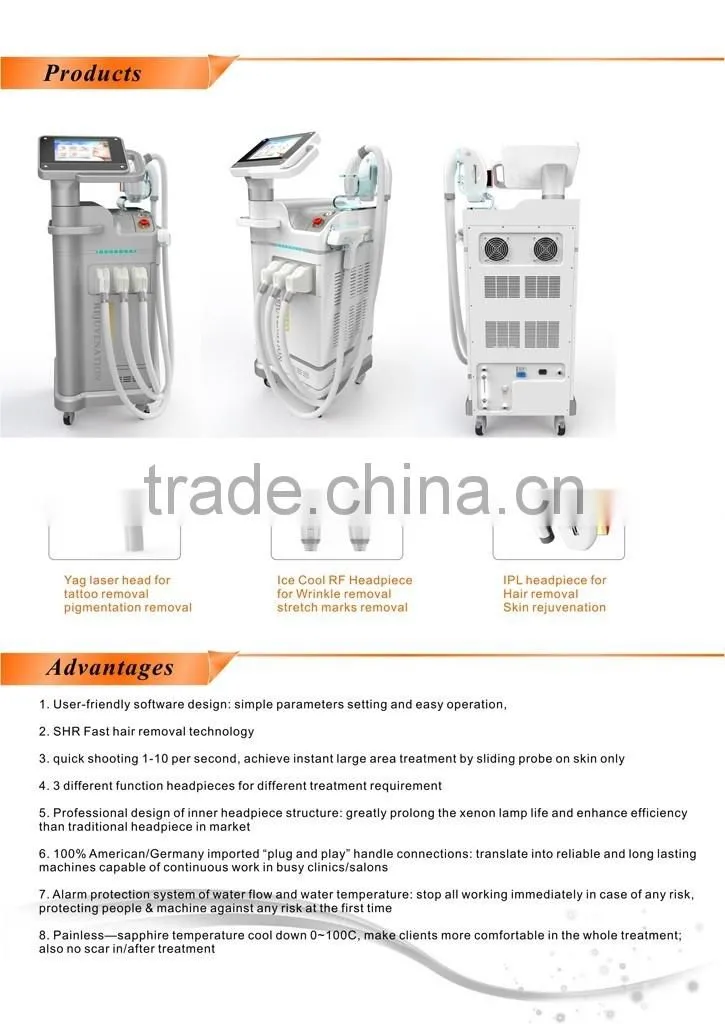 Strong power long pulse nd yag laser hair removal machine for sale