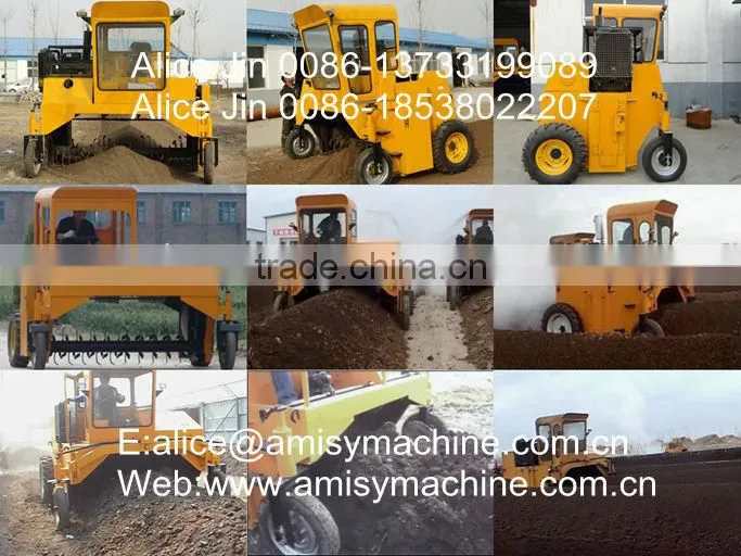 Amisy Self-propelled fertilizer compost turning machine for organic manure