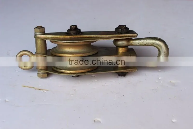 1T Double Wheel Wire Rope Pulley Block Snatch Block