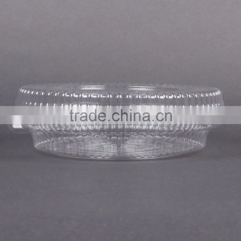 round shape pancake container clamshell plastic