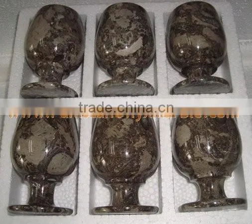 MARBLE WINE GLASSES GOBLETS
