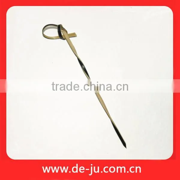 100% Bamboo Heart Shape Knotted BBQ Bamboo Skewer