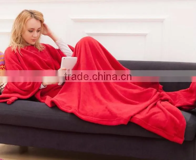 Creative Lazy Warm Snuggies, The Home Winter Blanket With Sleeves, Leisure Keep Warm Fleece Blanket For TV Time/Reading Time/Bed