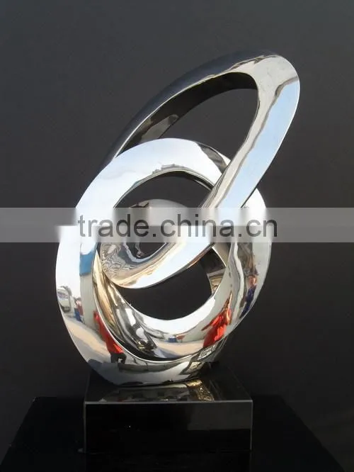 Custom family statue silver electroplate resin deer figurines