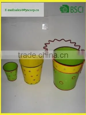 New product china supplier party decor wholesale Easter Basket decoration Metal flower pot