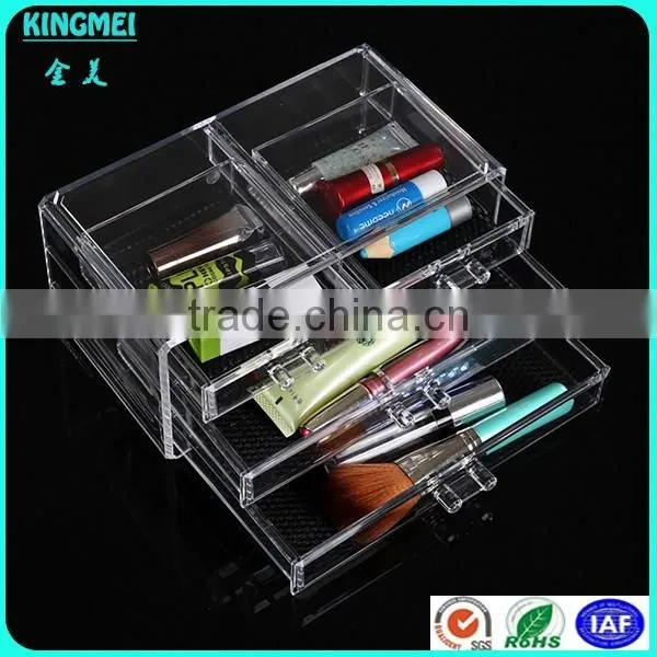 Acrylic Clear Makeup Organiser Cosmetic Storage 4 Drawers Jewellery Box