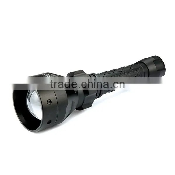 high quality red green white CREE LED convex lens hunting flashlight with gun clamp and remote switch