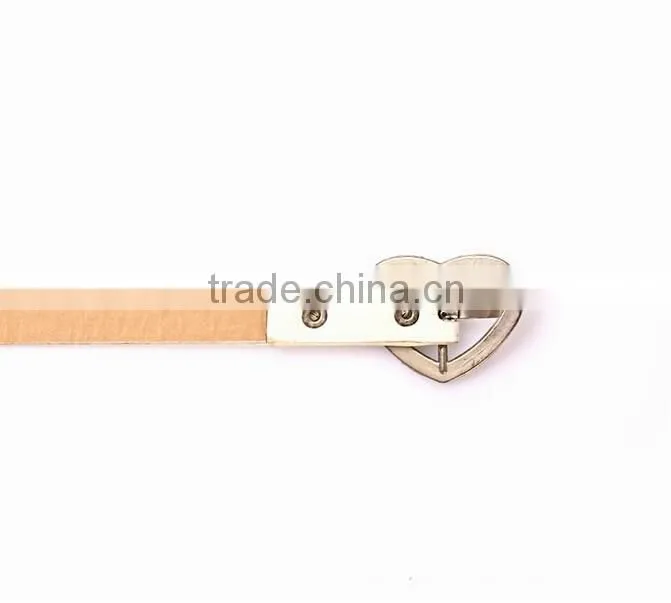 Wholesale heart rivet decorated heart buckle sex women lady thin PU waist belt