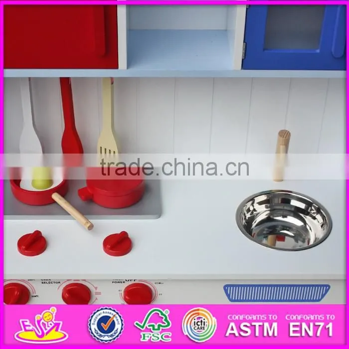 2016 new design preschool toy wooden children play kitchen sets W10C244