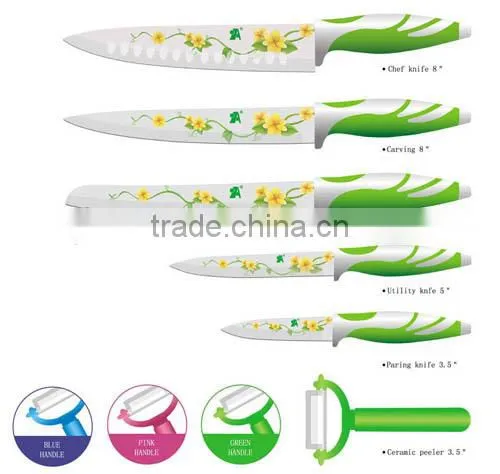 Ceramic Coated Blade Kitchen Chef Knife Set
