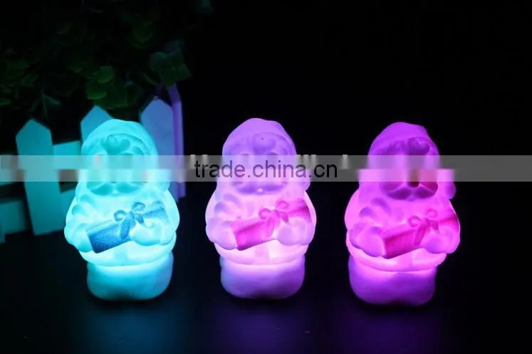 Colorful LED christmas light LED Santa light gifts Nightlight wholesale