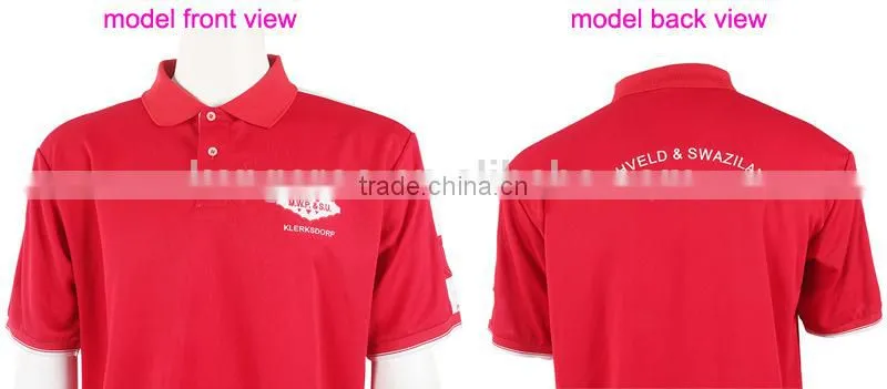 High Quality Men's Cool Customized Designs and Brands Factory Plain Dyed Red Polo Shirt