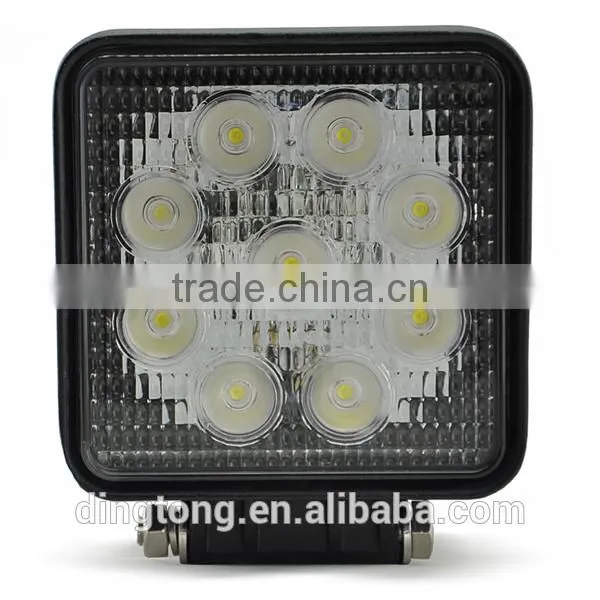 Flood led work light 27w truck work light 12/24 volt ce emc approved