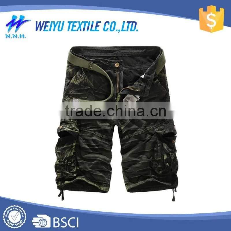 Custom multi color 6 pocket cargo shorts for man