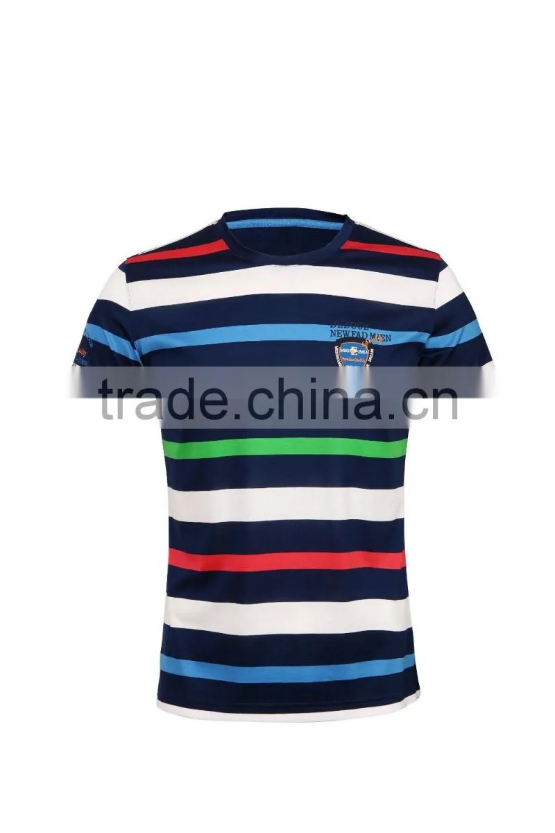 Men 's fine striped t shirt fabric