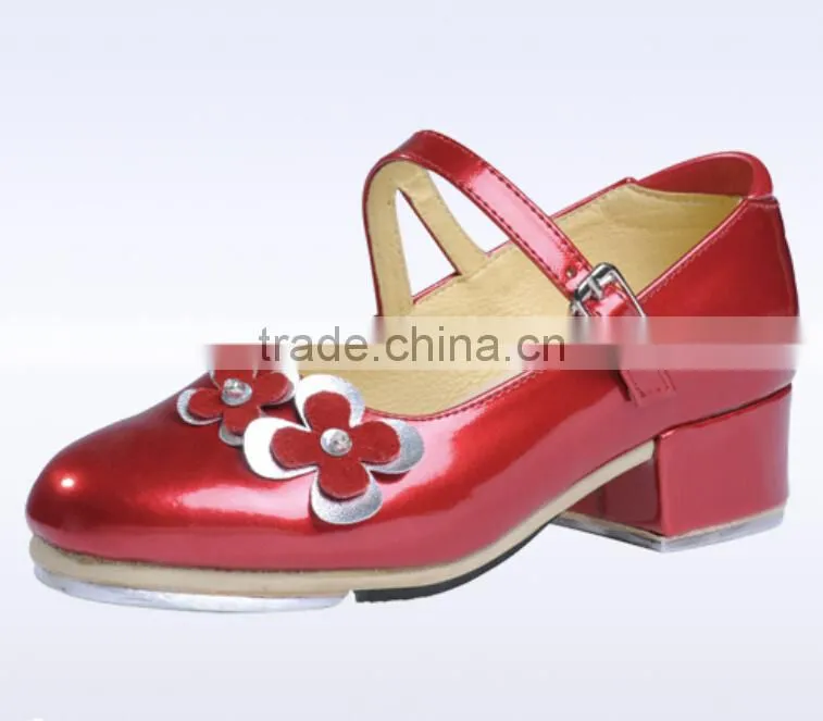 wholesale genuine cow flowers tap shoes for women and children