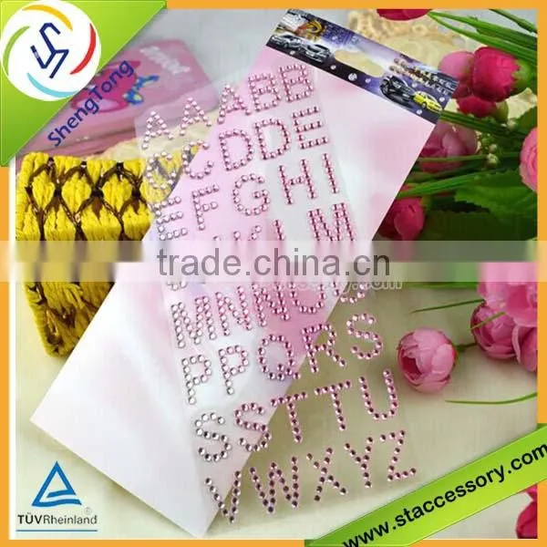 wholesale DIY alphabet letter stickers crystal diamond letter sticker