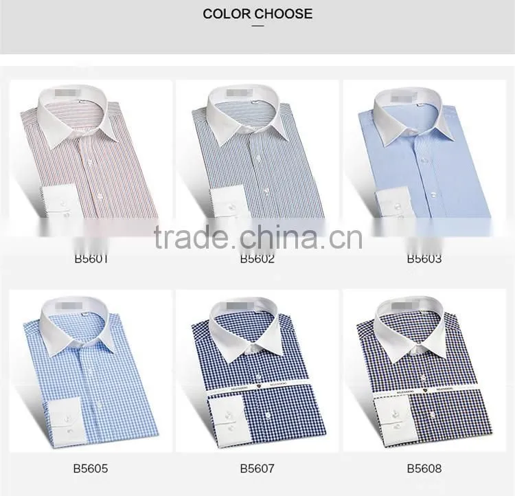 band collar long sleeve french cuff 100% cotton mans shirts