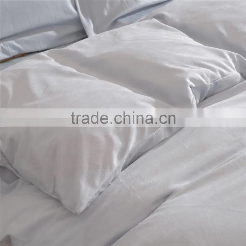 2017 NEW DESIGN SUPER SOFT MICROFIBER LIGHT GRAY 4PCS BEDDING SET