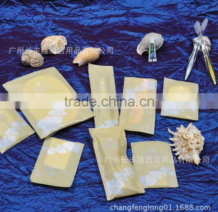 High end plastic bag packing guangzhou disposable hotel supplies