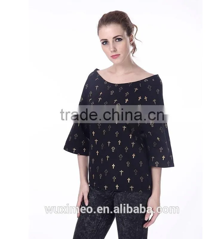 Brand design superior ladies french terry t-shirt
