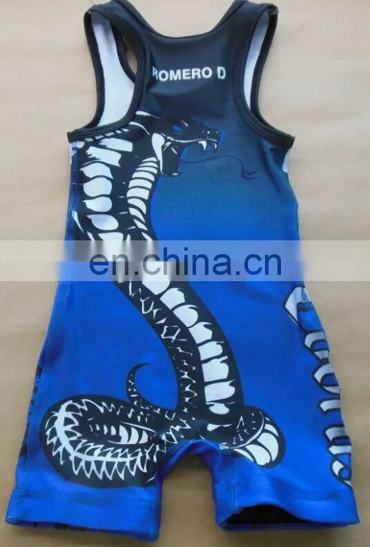 Wholesale cheap blank youth practice wrestling singlets custom
