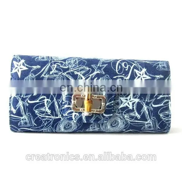CR Sample available western styles jeans material envelpe shape skull pattern popular luxury denim fabric handbags