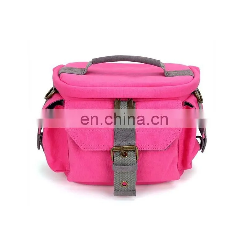 camera water resistant canvas case bag with shoulder strap high zoom camera bag