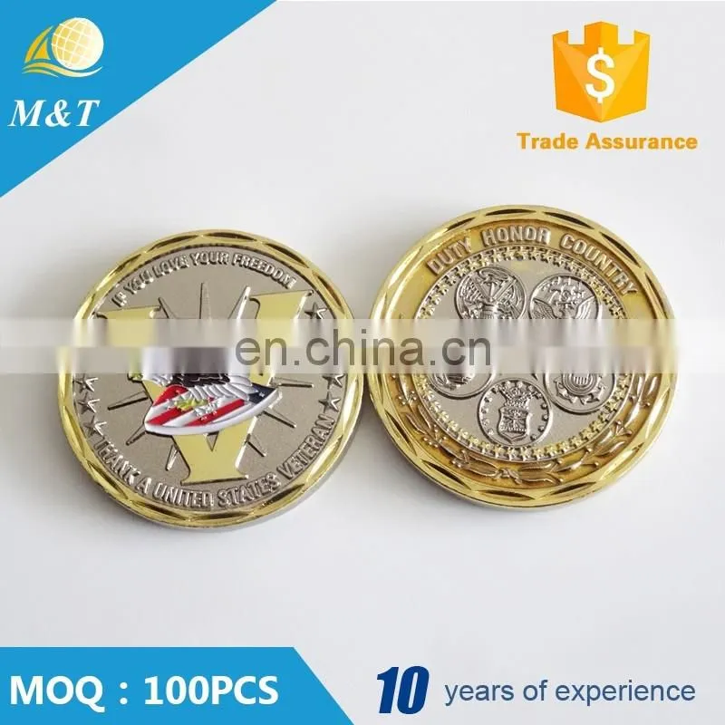 Manufactory production custom gold and silver metal coins