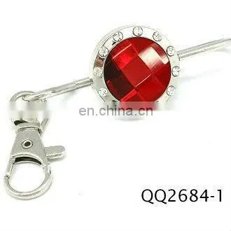 Popular lady crystal classical bag keyfinder weistle