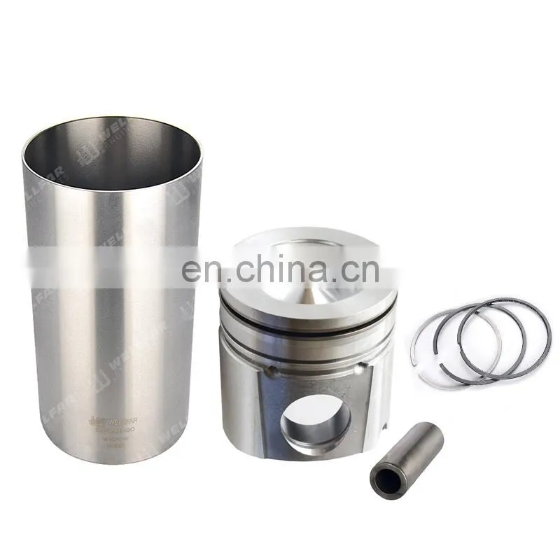 ISBe 4B3.9 diesel engine liner kit cylinder sleeve piston piston ring 102mm