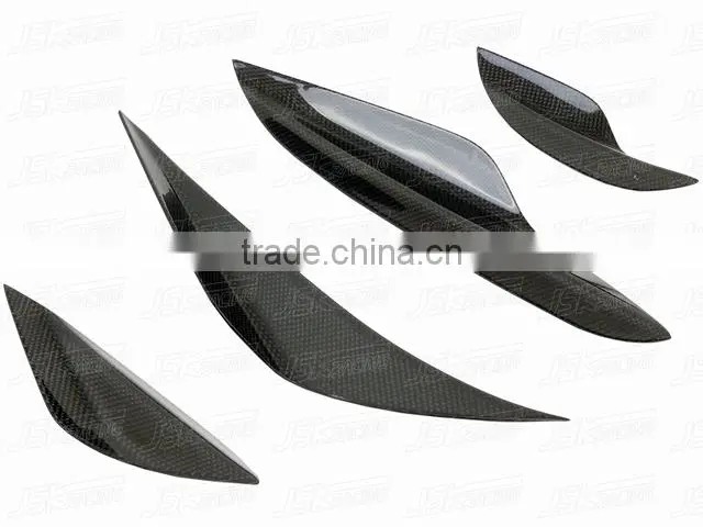 E92 CARBON/FOR BMW E93 CARBON/2009-2013 KAR STYLE CARBON FIBER FRONT BUMPER CANARDS FOR BMW 3 SEIRES E90 E92 E93