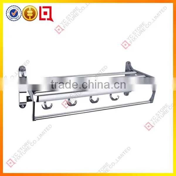 Metal bathroom towel rack