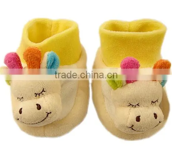 Cute plush shoes with deer head for baby