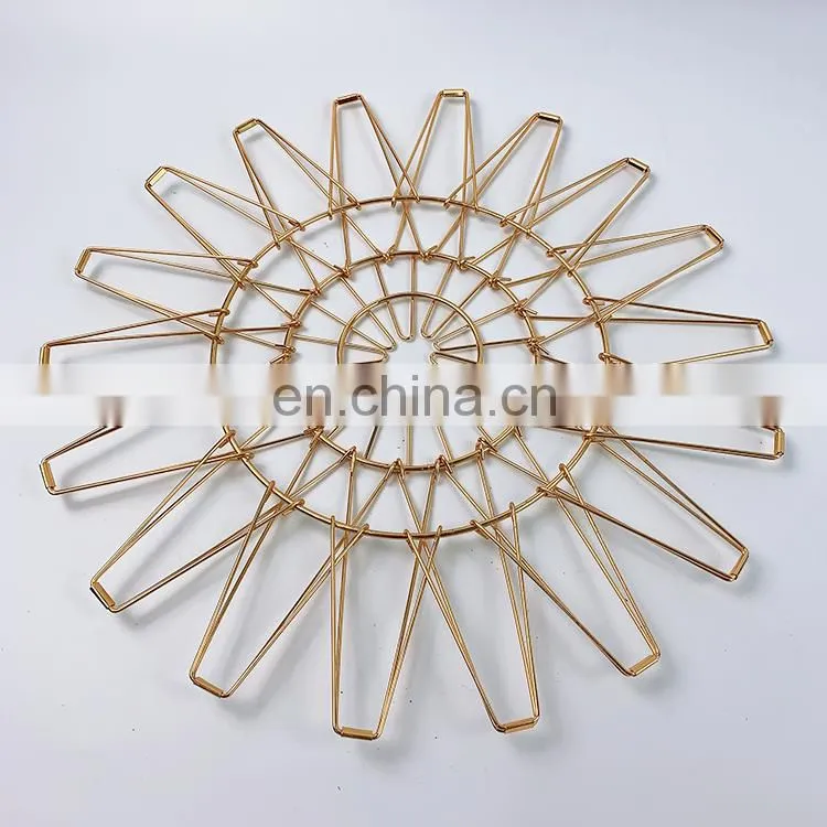 Home Storage Baskets Folding Mesh Food Clothes Gift Desk Gold Organizer Metal Wire Kitchen Fruit Baskets