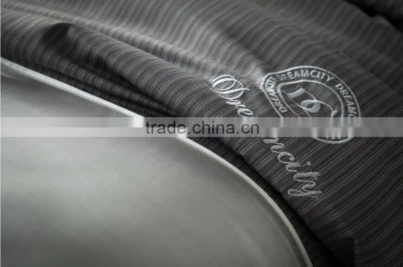 Luxury satin bedding set commercial cotton sheet sets grey and silver king size comforter sets