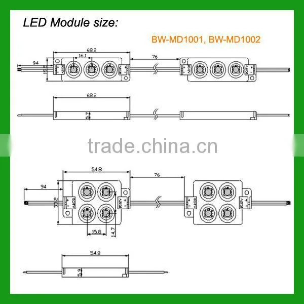 1.2W 64LM RGB LED Module,4pcs PVC 2700K SMD LED Module,RGB SMD Module