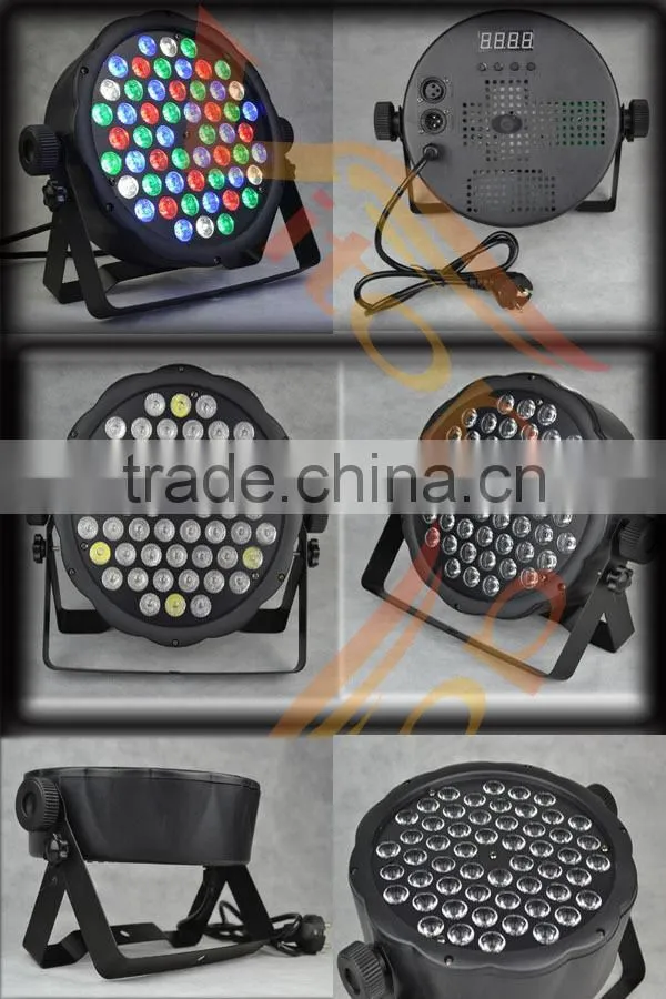 Plastic slim mini led Par light 54x1w rgbw mini Flat Led Light