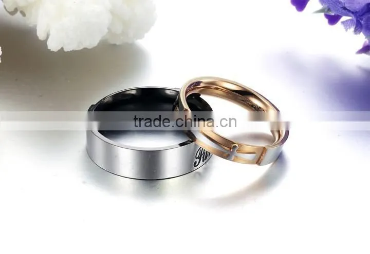 Stainless steel jewelry mixed batch factory direct selling couple rings black rose gold small MOQ