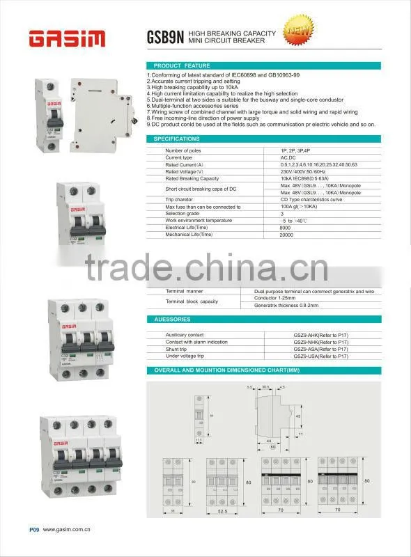 2014 best sell automatic reset circuit breaker