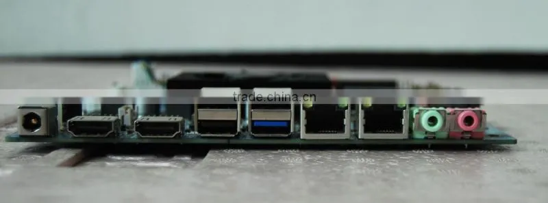 dual HD ports dual ethernet onboard 4GB ddr3 5th i5 5200U motherboard,onboard i5 low power micro itx MB for AIO POS KIOSK