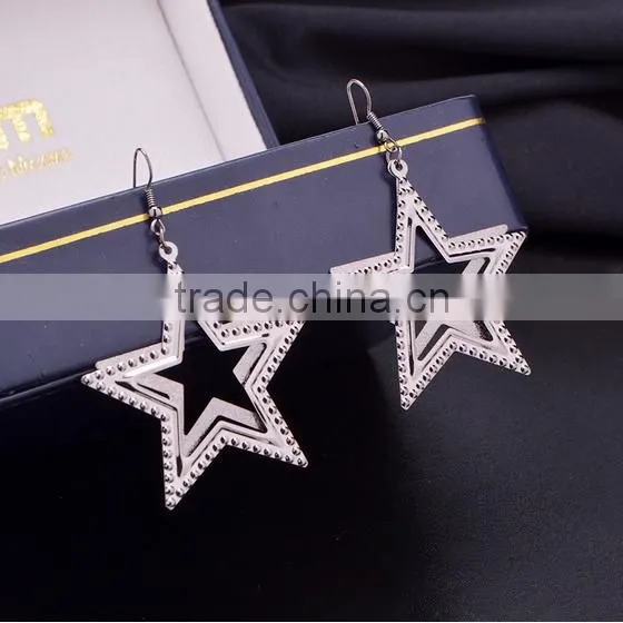 2016 Wholesale High Quality Vintage Fashion Korean Beautiful Star Alloy Earring