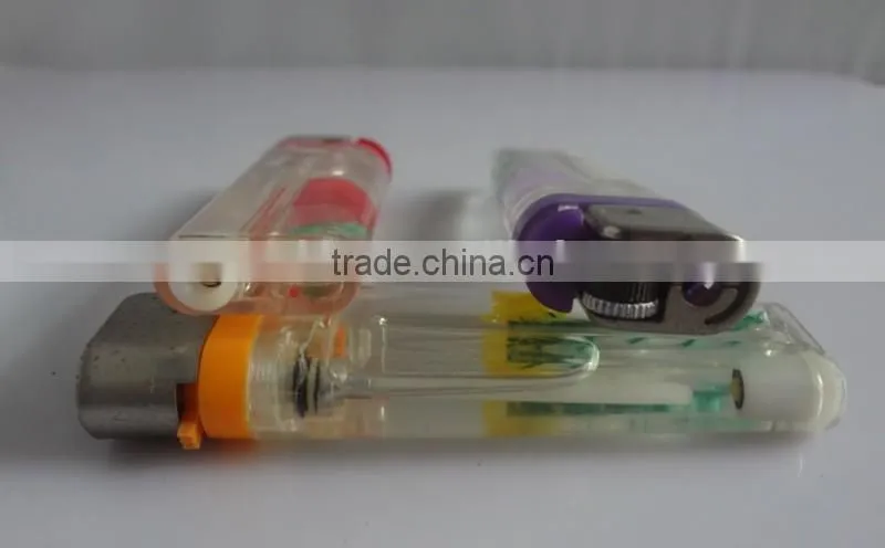 color head refillable flint wheel lighter with flower