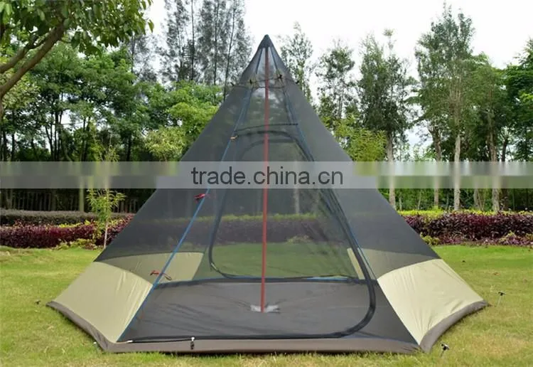 Camper Trailers Indian Double Pole Camping Layer 3 4 Person Rainproof Double Bell Tent